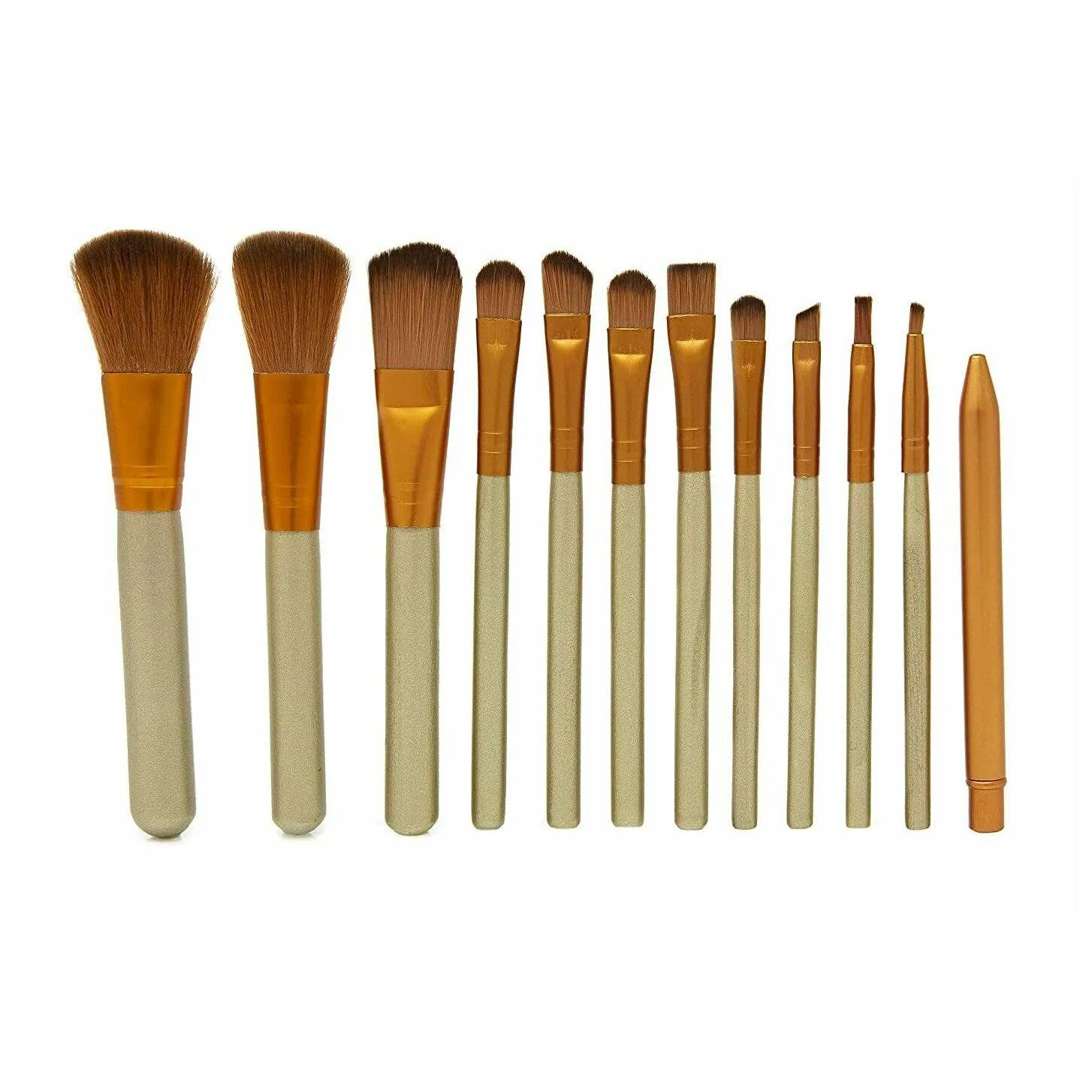 13-Piece: Lilt Beauty Makeup Brush Set with Brass Box