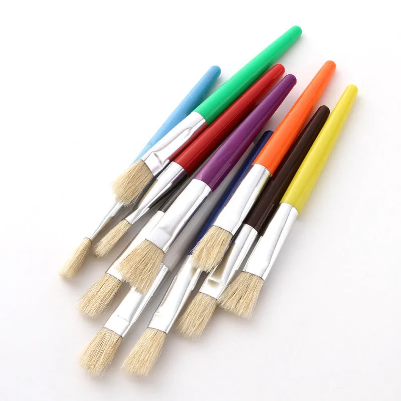 20-Piece Candy Color Oil Painting Brush round Rod Graffiti Painting Brush