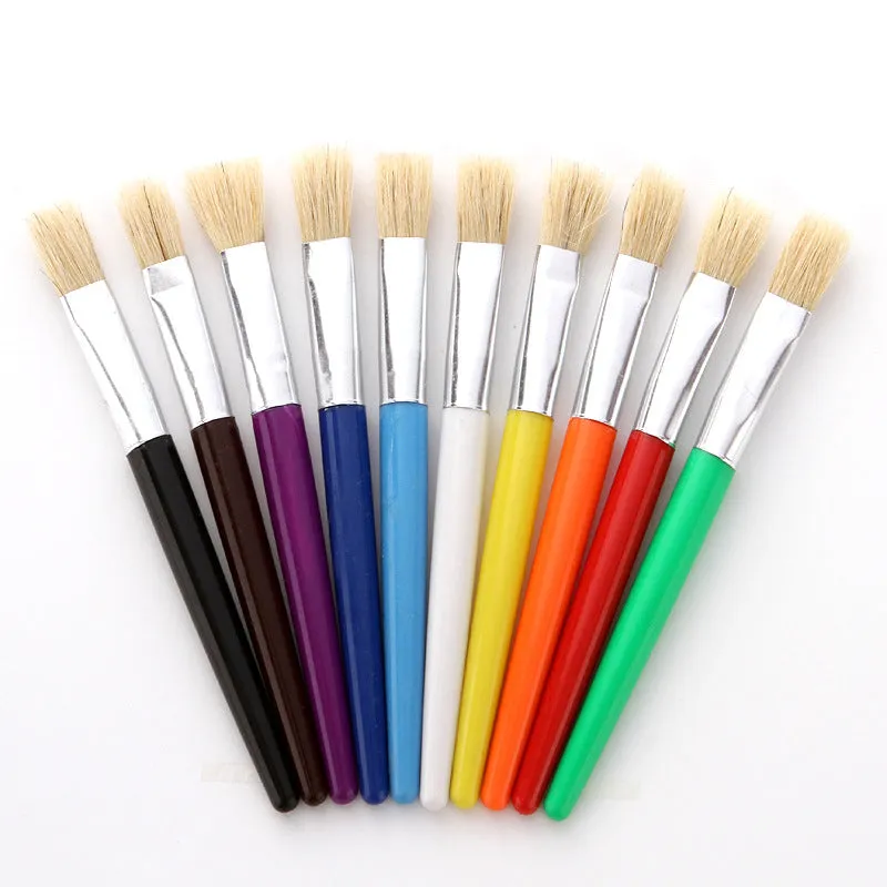 20-Piece Candy Color Oil Painting Brush round Rod Graffiti Painting Brush