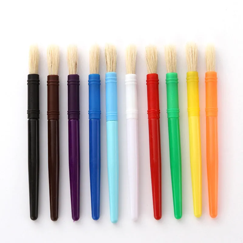 20-Piece Candy Color Oil Painting Brush round Rod Graffiti Painting Brush