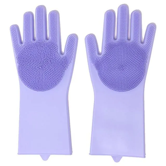 2pcs Silicone Washing Gloves