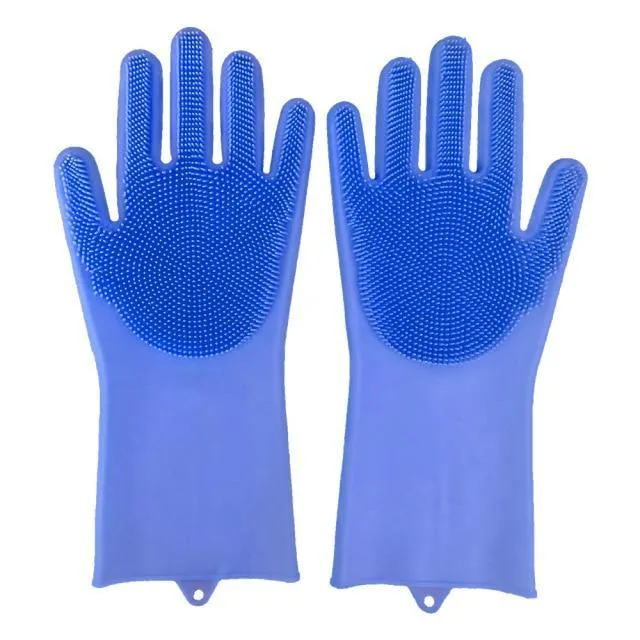 2pcs Silicone Washing Gloves