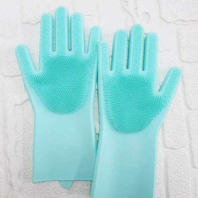 2pcs Silicone Washing Gloves