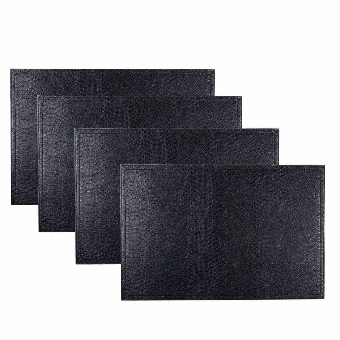 4 Luxury Faux Leather Placemats Dining Kitchen Table Mats