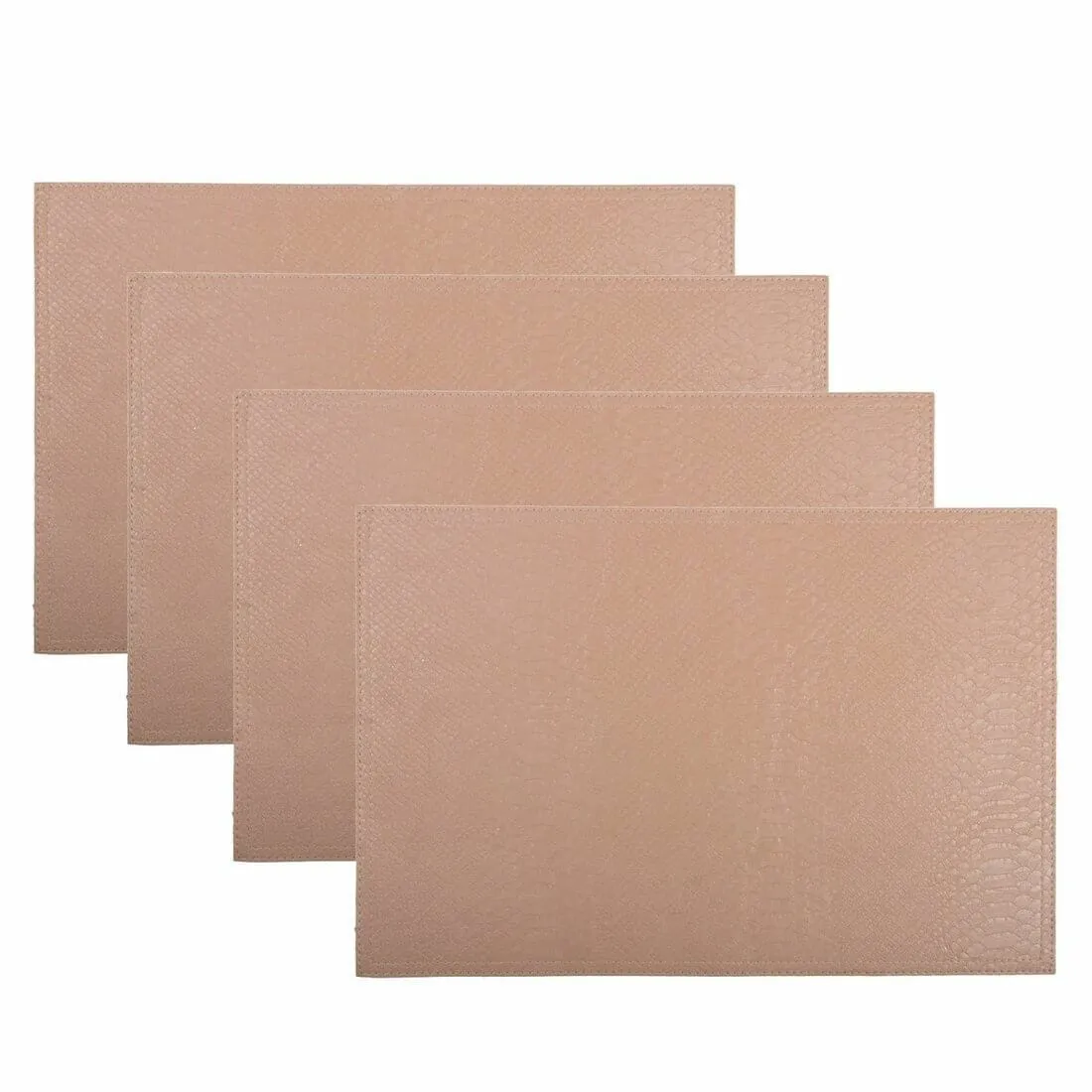 4 Luxury Faux Leather Placemats Dining Kitchen Table Mats