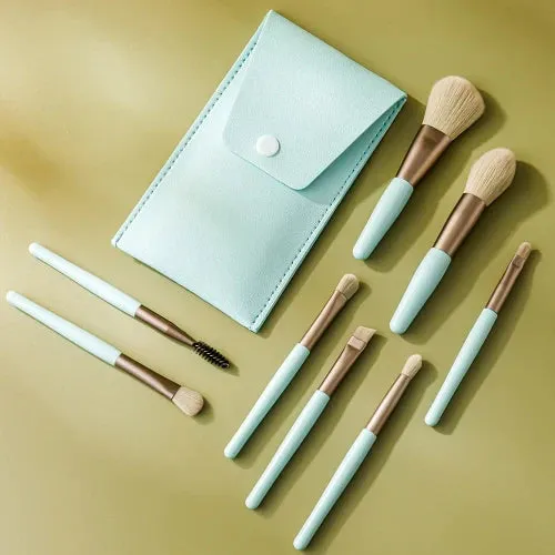 8pcs Travel Mini Makeup Brush Set Eyeshadow Highlighter Foundation Brush Beauty Tools