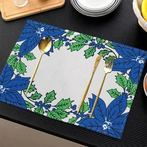 Acora Floral Placemat (Blue) - Set of Two