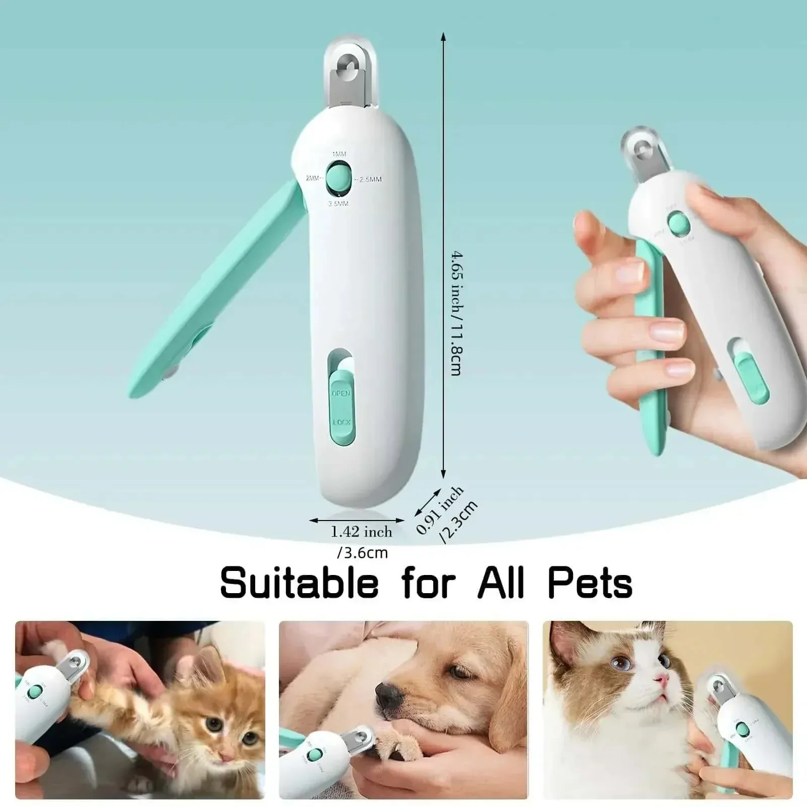 Adjustable Hole Cat Dog Nail Clipper Cutter Pet Claw Trimmer