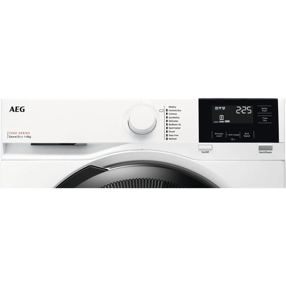 AEG TR718L4B 8kg Heat Pump Tumble Dryer - White - A   Rated