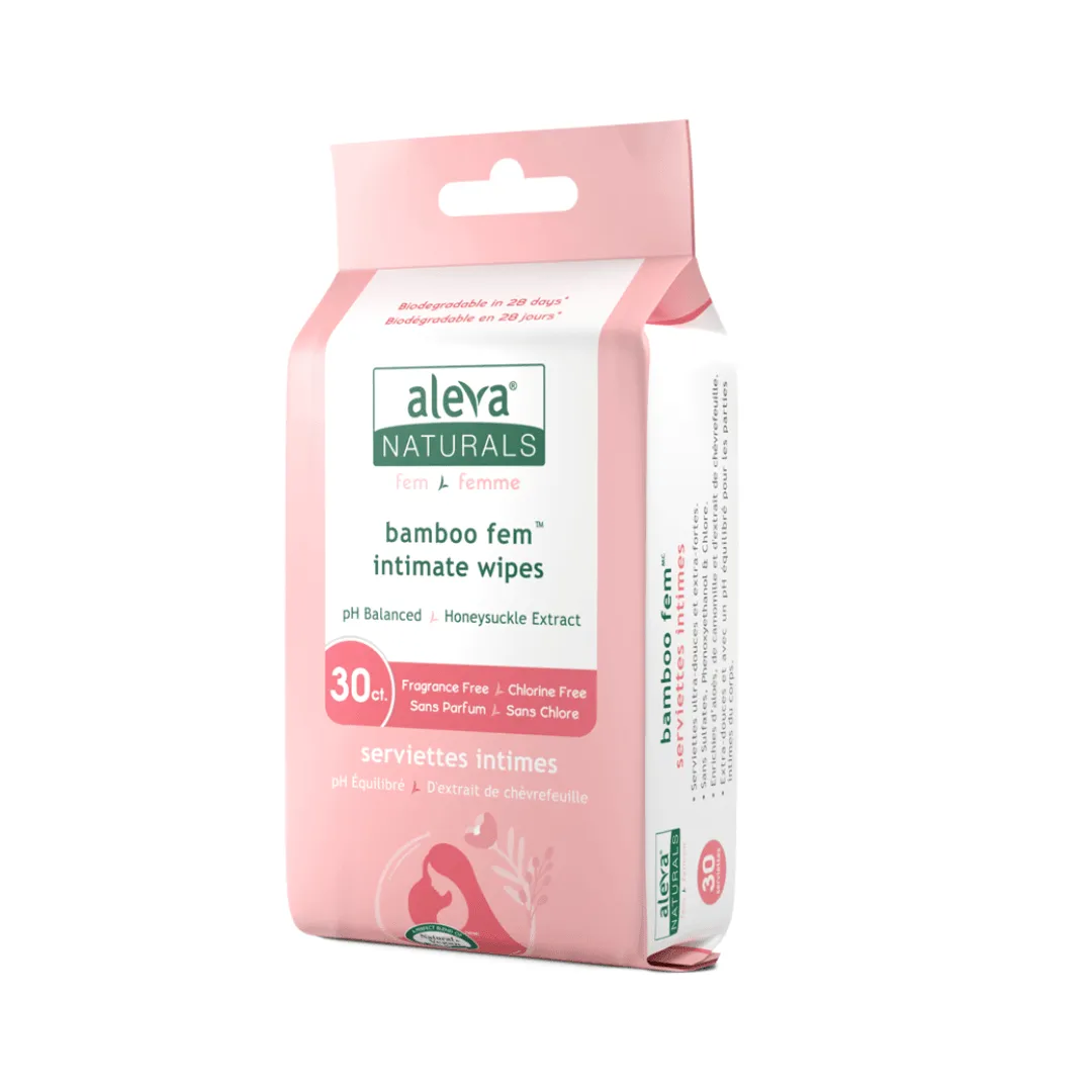 Aleva Naturals® Maternal Care™ Bamboo Fem Wipes™ - 30 count