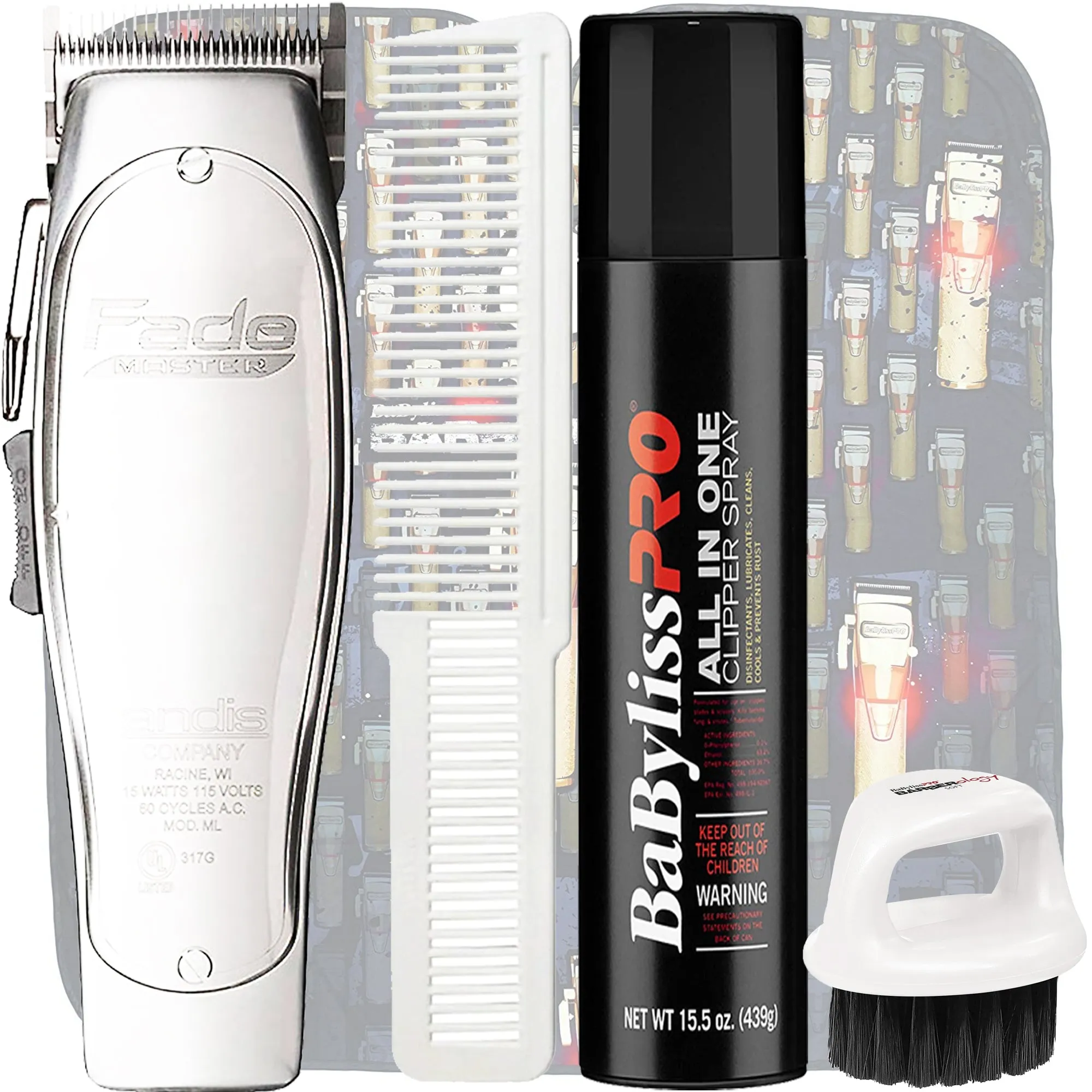 Andis 01690 Professional Fade Master Hair Clipper Silver   Clipper Spray & Accessories