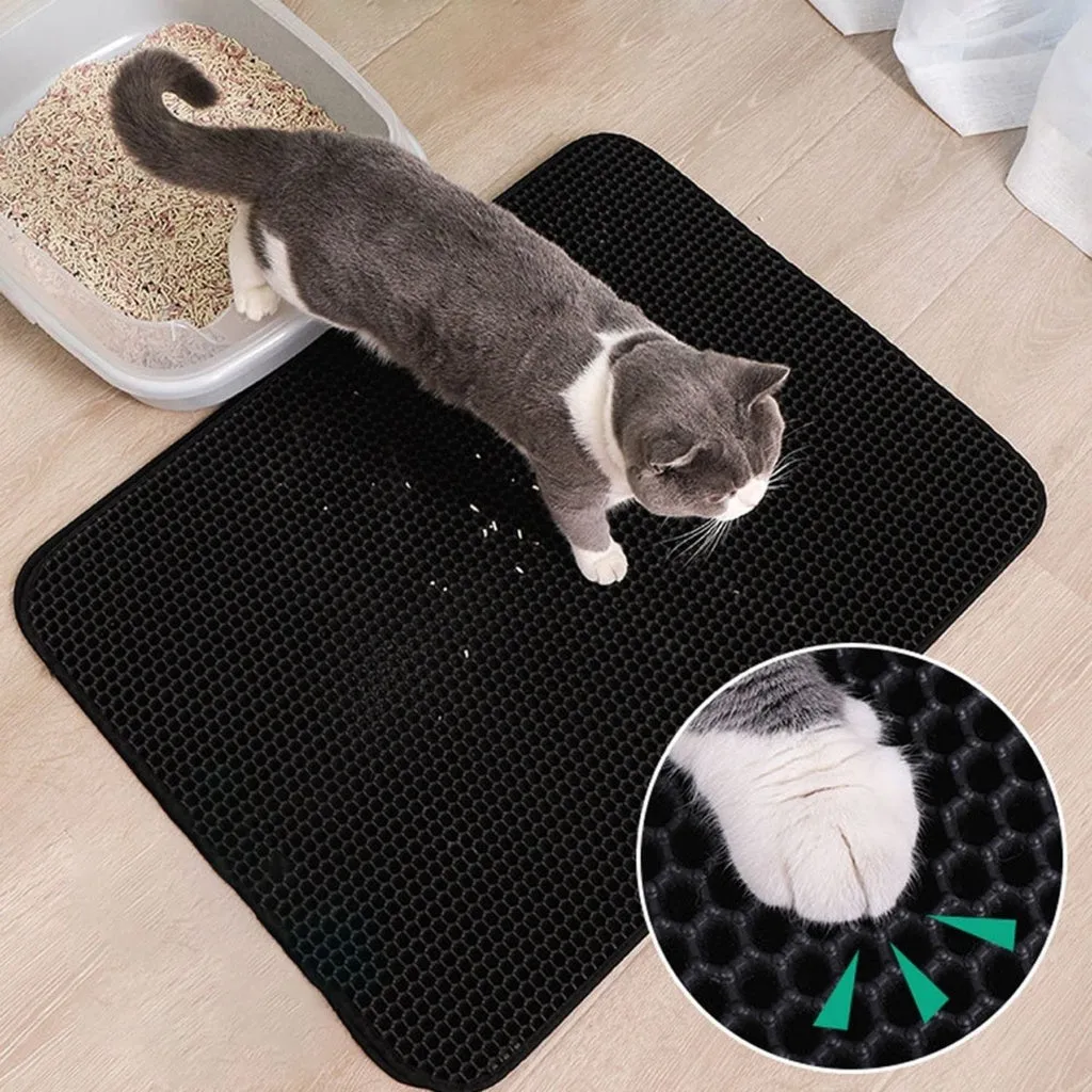 Anti-Tracking Waterproof Cat Litter Mat, 0.8kg - Floofi