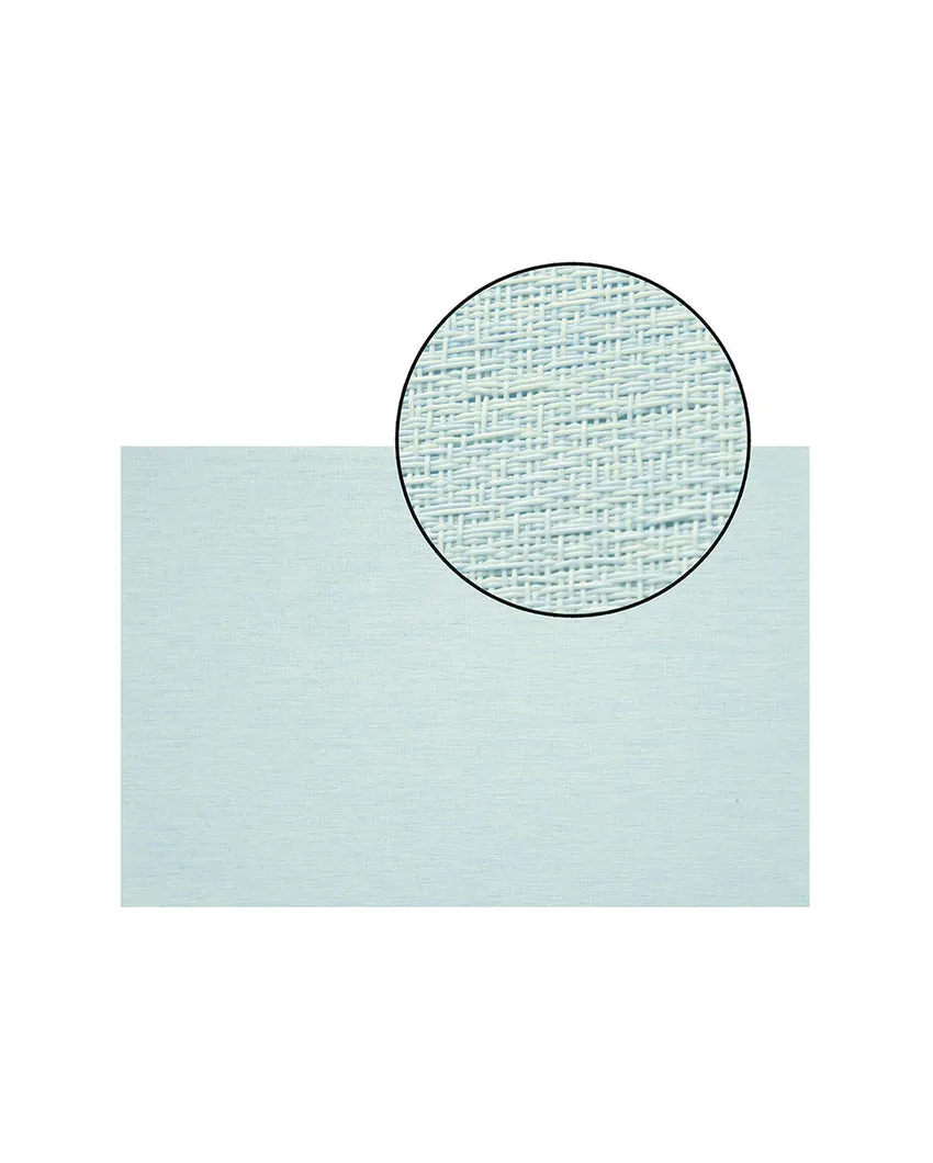 Aqua PVC Heat Resistant Table Placemats | Set of 6 | 12 x 18 inches