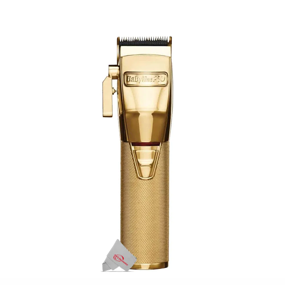 BaByliss PRO FX870G Cordless Clipper Adjustable Gold with Small Styling Comb