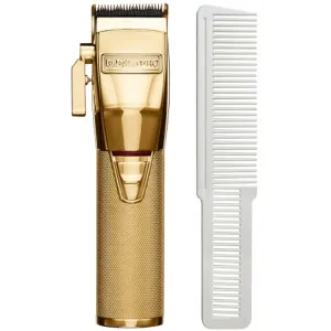 BaByliss PRO FX870G Cordless Clipper Adjustable Gold with Small Styling Comb