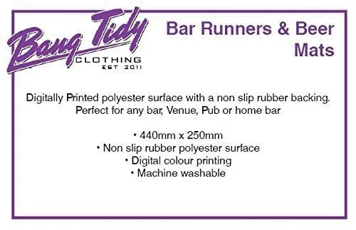 Bang Tidy Clothing Bar Runner Your Name Cocktail Bar Drip Spill Mat Personalized Bar Gifts