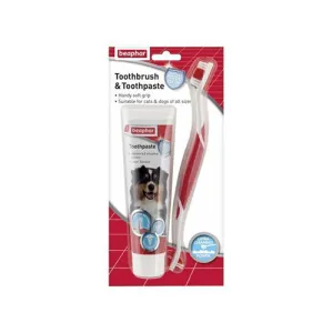 Beaphar Toothbrush and Toothpaste Kit for Dogs & Cats