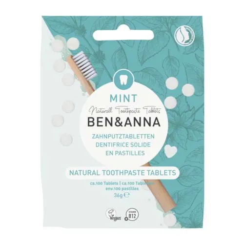 Ben & Anna Mint Toothpaste Tablets - Without Fluoride