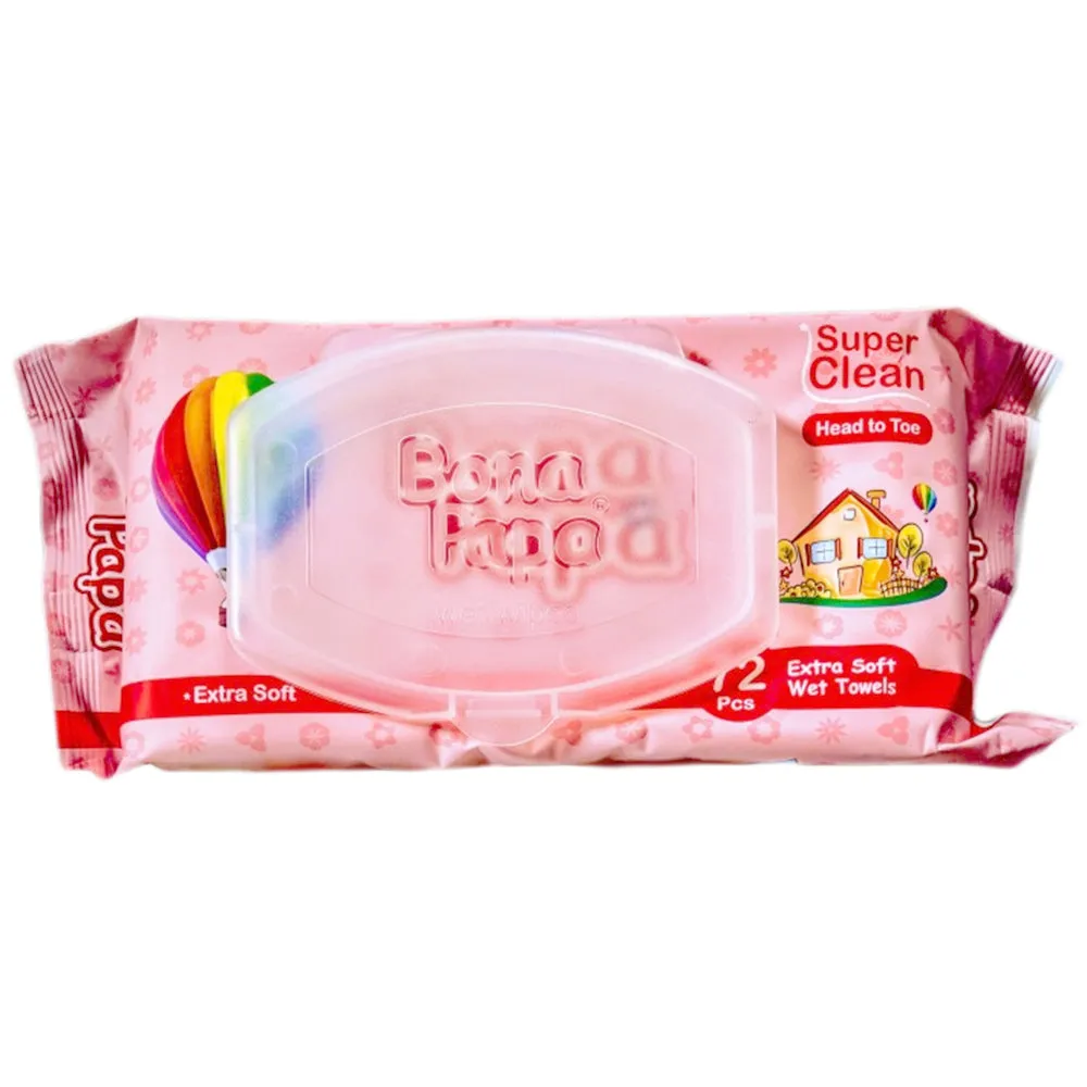 Bona Papa Magic Wipes 72 Pieces - Pink