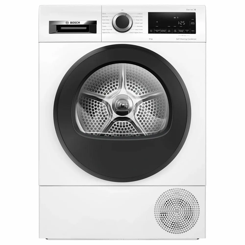 Bosch Series 6 9KG Freestanding Condenser Tumble Dryer - White | WQG245A0GB