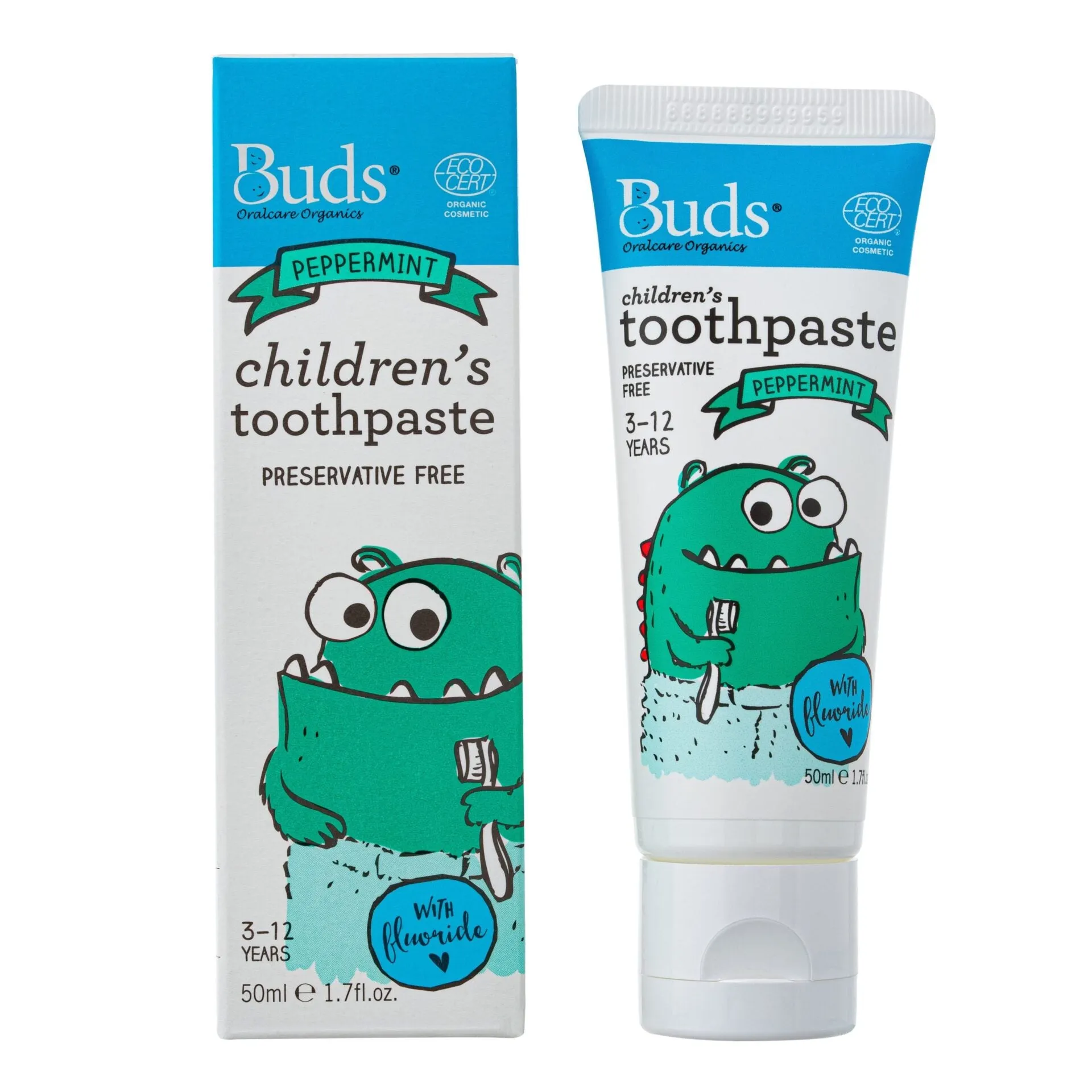 Buds Children's Toothpaste With Fluoride 3-12y 50ml