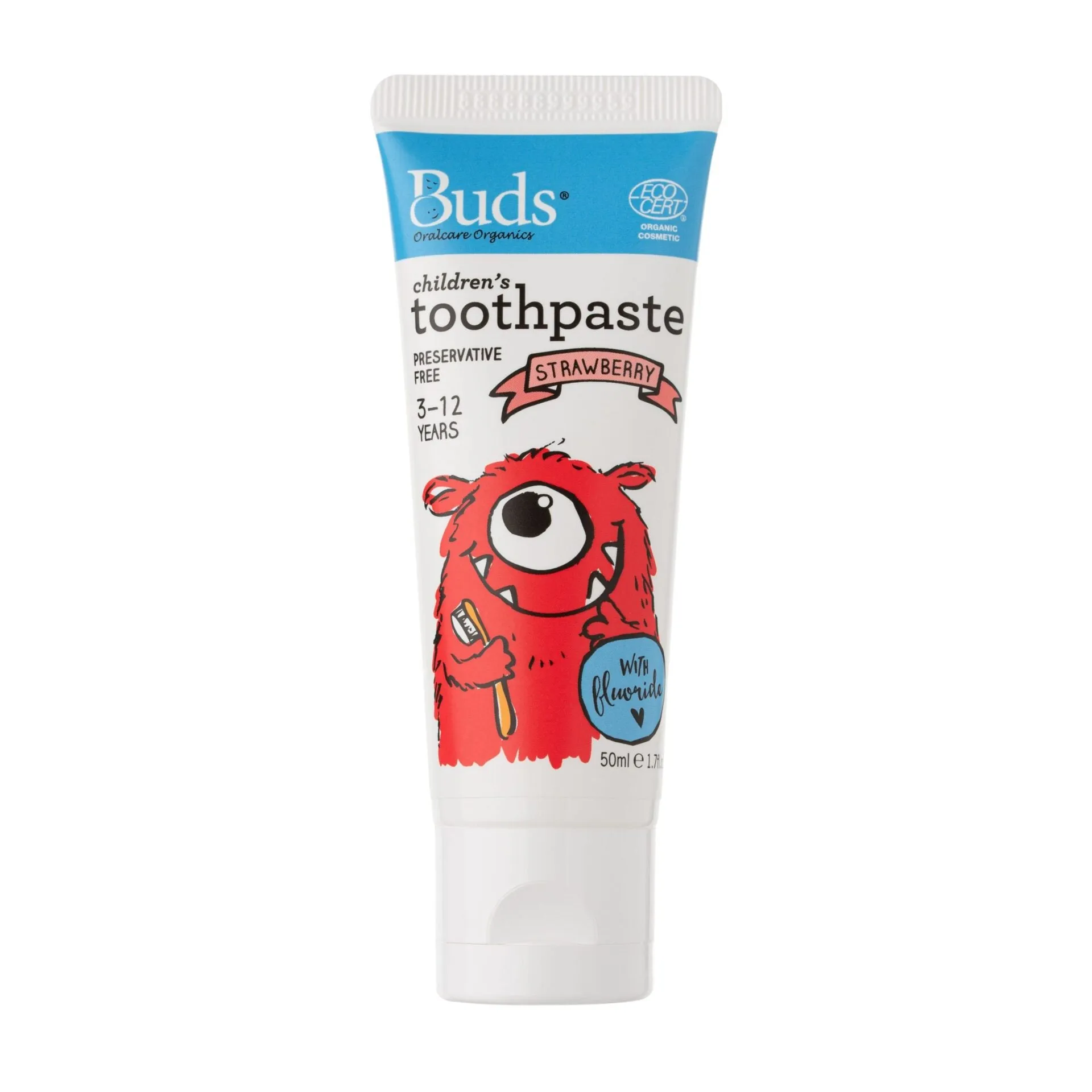 Buds Children's Toothpaste With Fluoride 3-12y 50ml