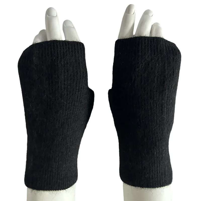 Cashmere Feel Acrylic Fingerless Wrist Gloves