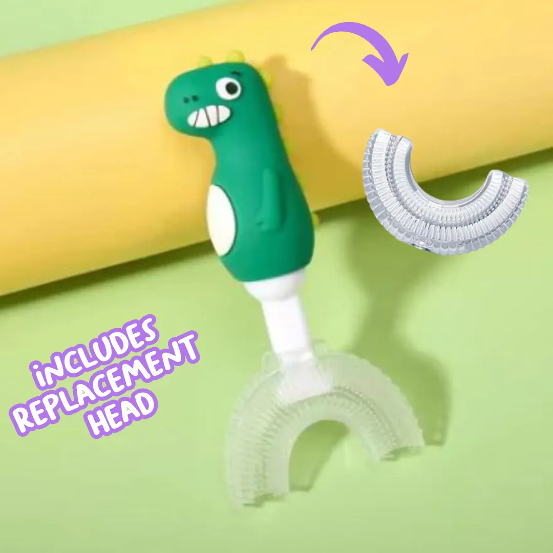 Cheeky Dinosaur U-Shaped Sensory Toothbrush with Replacement Head