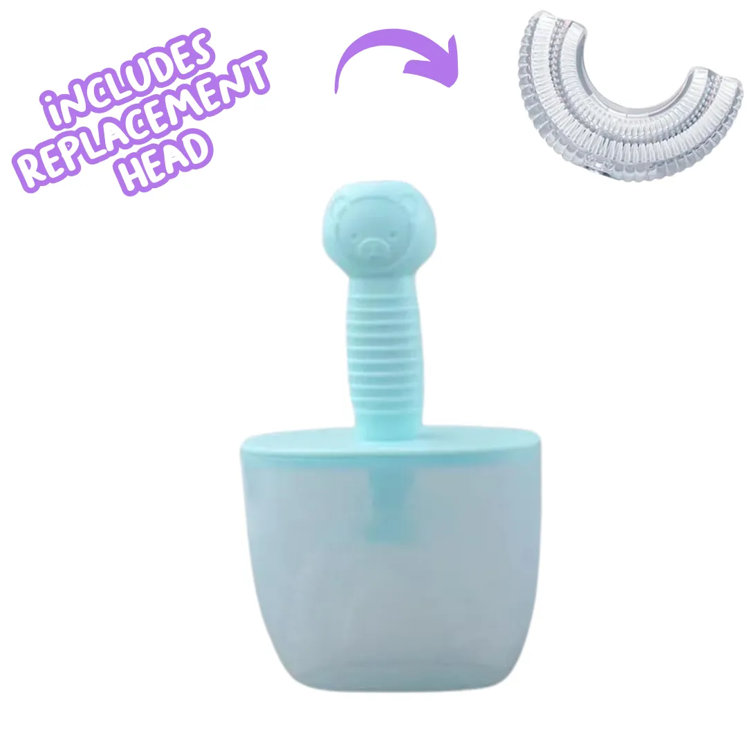 Cute Bear U-Shaped Sensory Toothbrush in Case