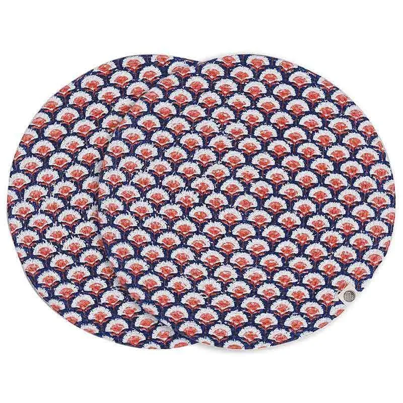 Ditsy Redupple Round Mat | Set of 2