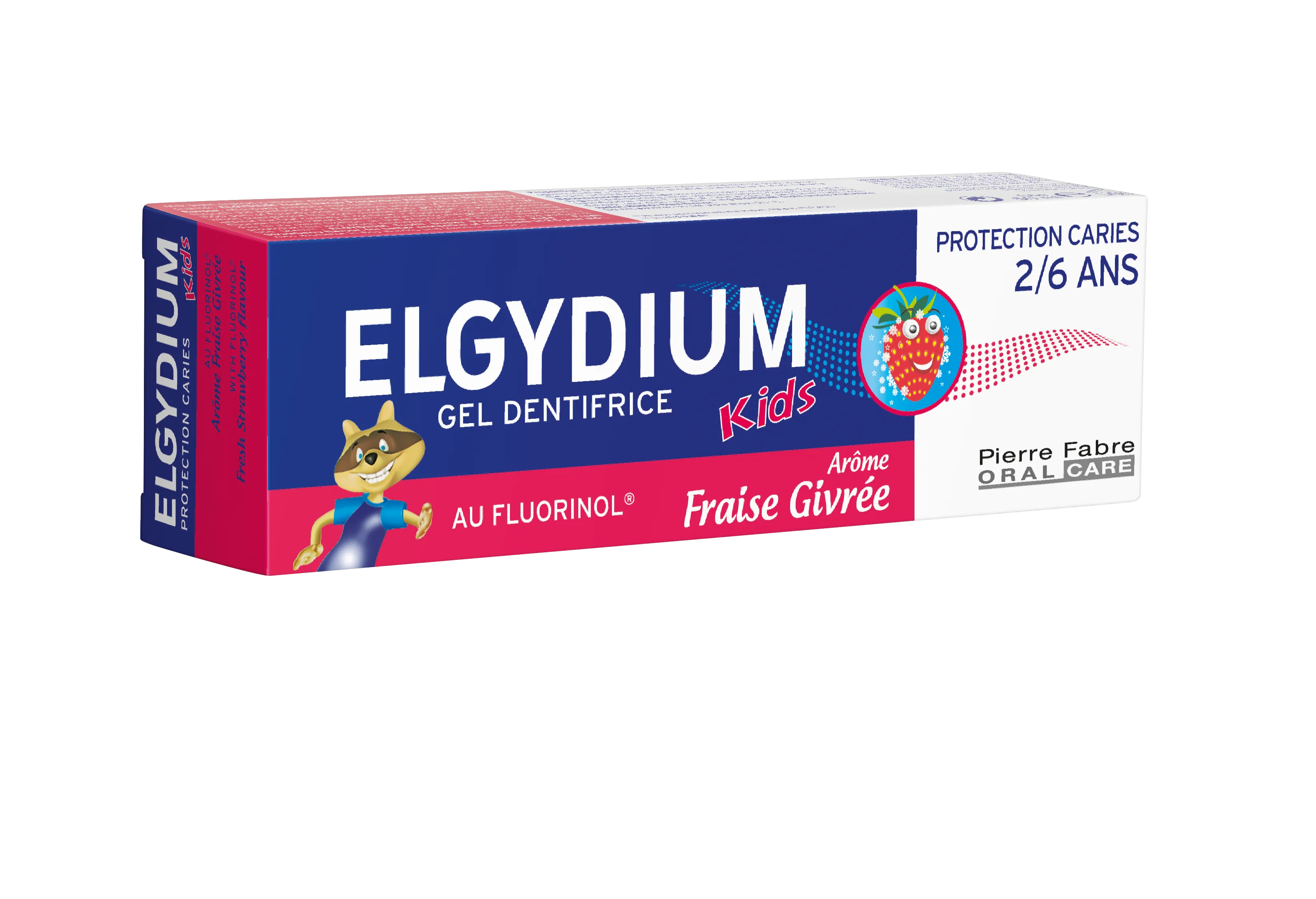 Elgydium Kids Fresh Strawberry 50ml Toothpaste (3-6 Years) 1000ppm F- (Paraben Free) - FOC Elgydium Toothpaste travel size 7ml with every 4 tubes ordered Exp: 08/23