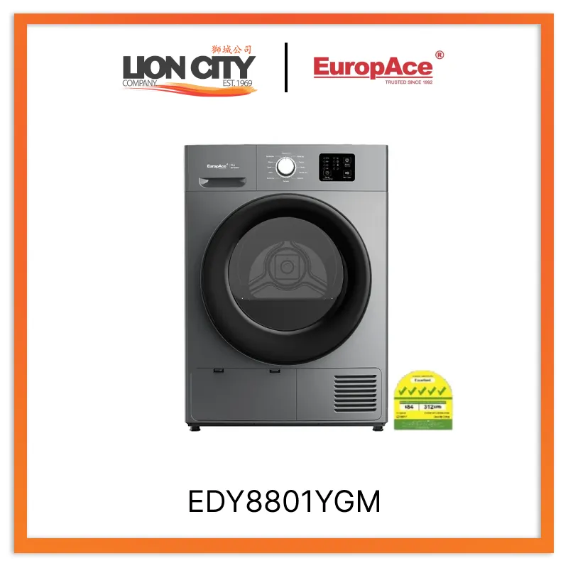 Europace EDY8801YGM / EDY8801YWH Heat Pump Dryer 8Kg EDY 8801Y