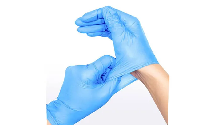 Ever Ready Disposable Vinyl Blue Exam Gloves, Powder-Free & Latex-Free Gloves, Size X-Large