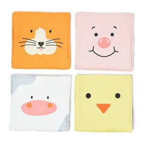 Farm Friends Reusable Cotton Wipes Pack of 4