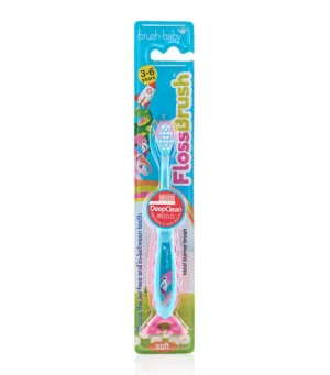 FlossBrush Flamingo Bristles Toothbrush (3-6Y)