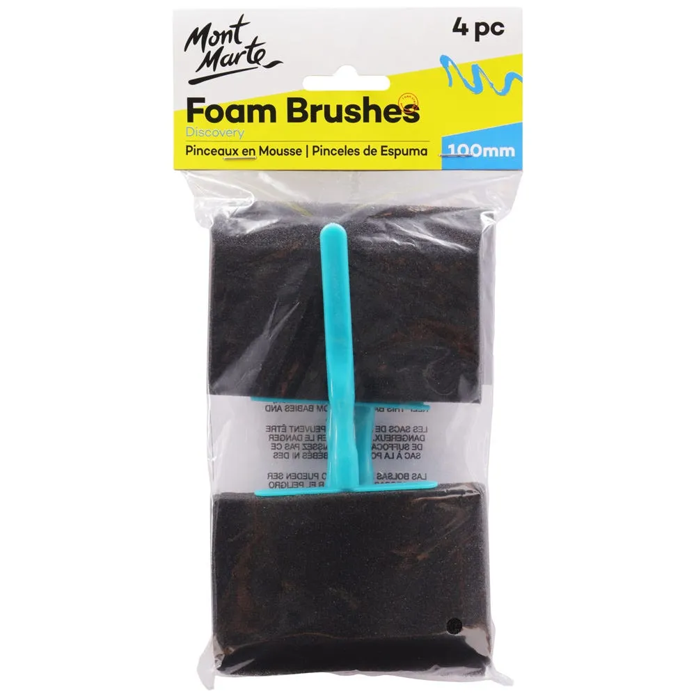 Foam Brushes 100mm (3.9in) 4pc