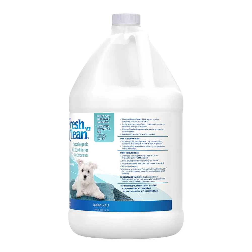 Fresh 'n Clean Hypoallergenic Pet Conditioner, 15:1 Concentrate, Gallon