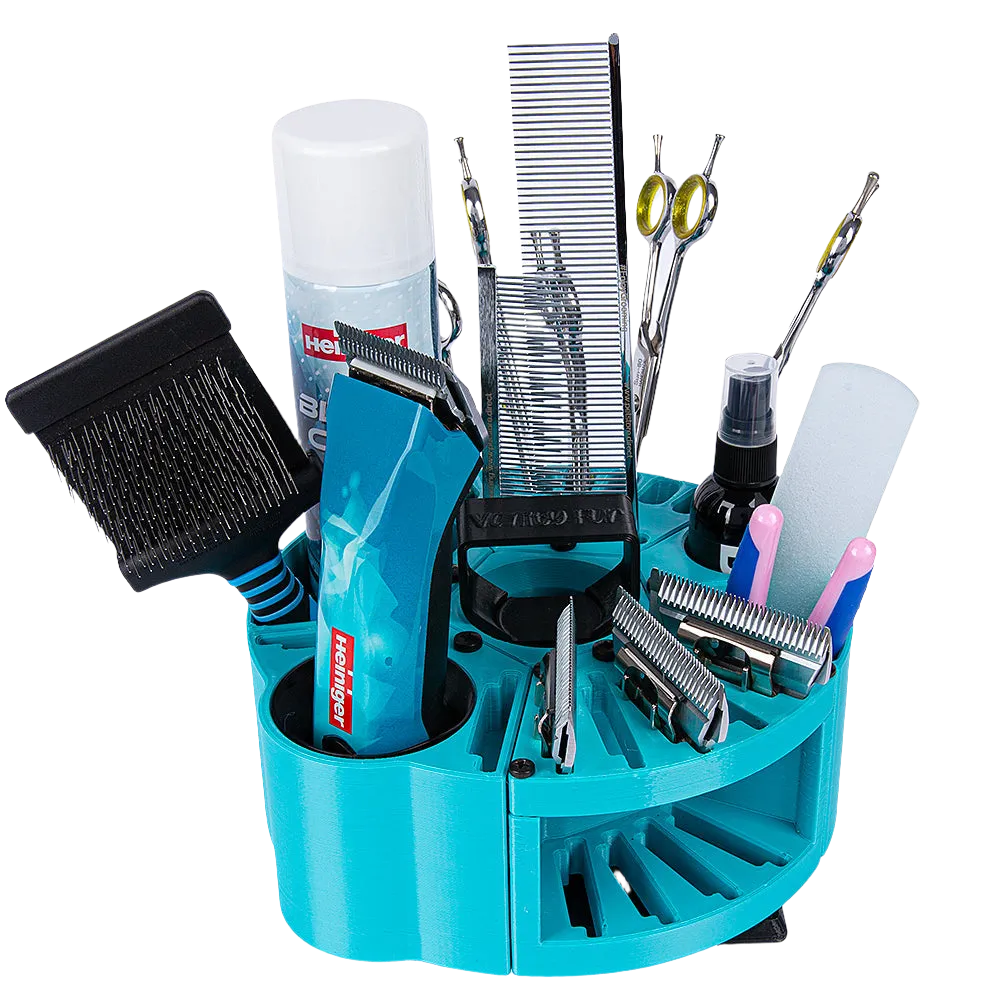 Houndabout Round Tool Caddy Cyan by Vanity Fur