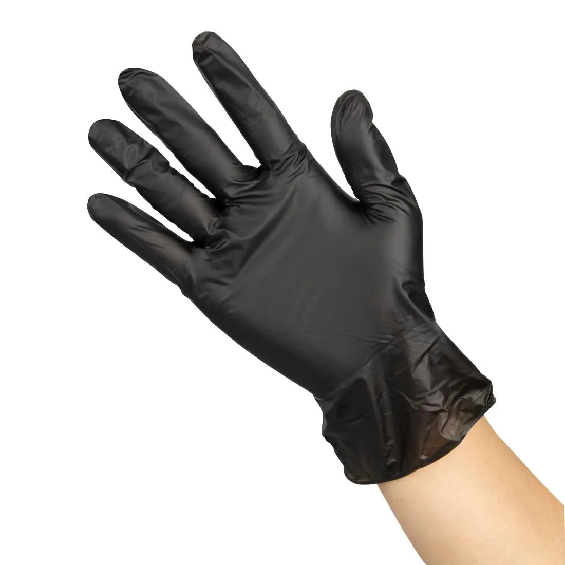 Hygiplas Vinyl Black Powder Free Glove S (Pack of 100) - FJ748-S