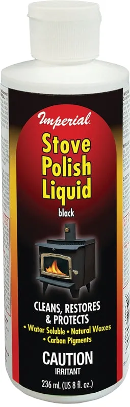 Imperial KK0057 Stove Polish, Liquid, Opaque Black, Pleasant, 8 fl-oz Bottle :EA: QUANTITY: 1