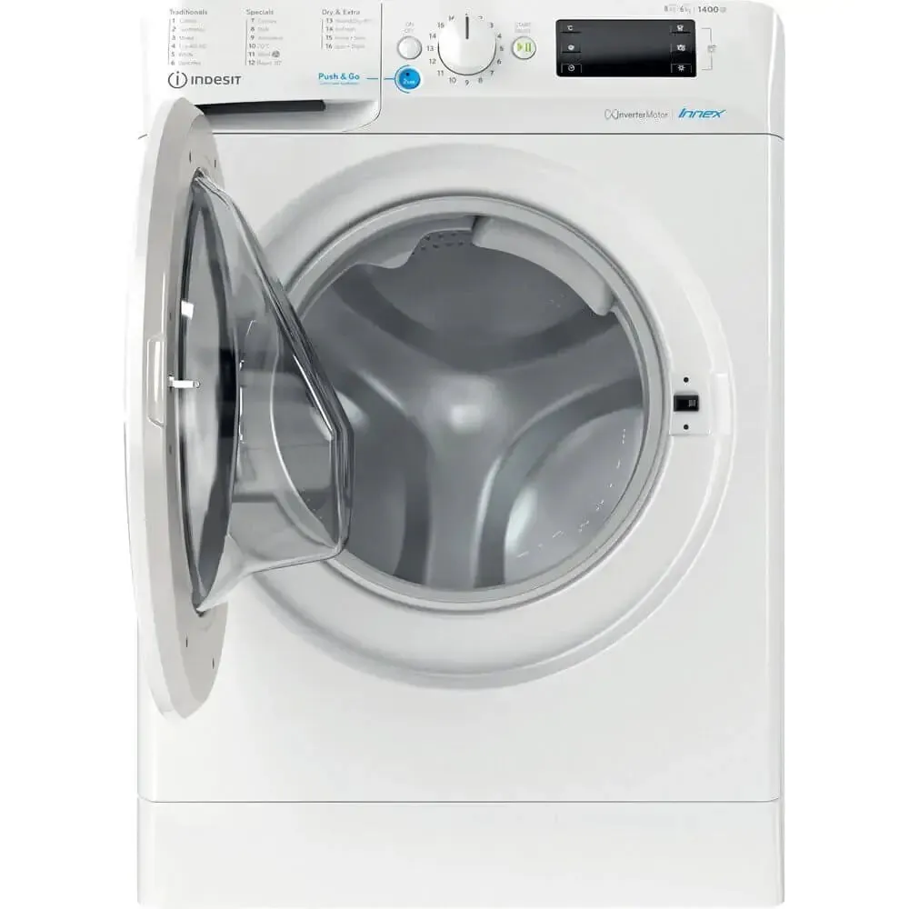 Indesit BDE86436XWUKN 8kg Wash 6kg Dry 1400rpm Freestanding Washer Dryer - White