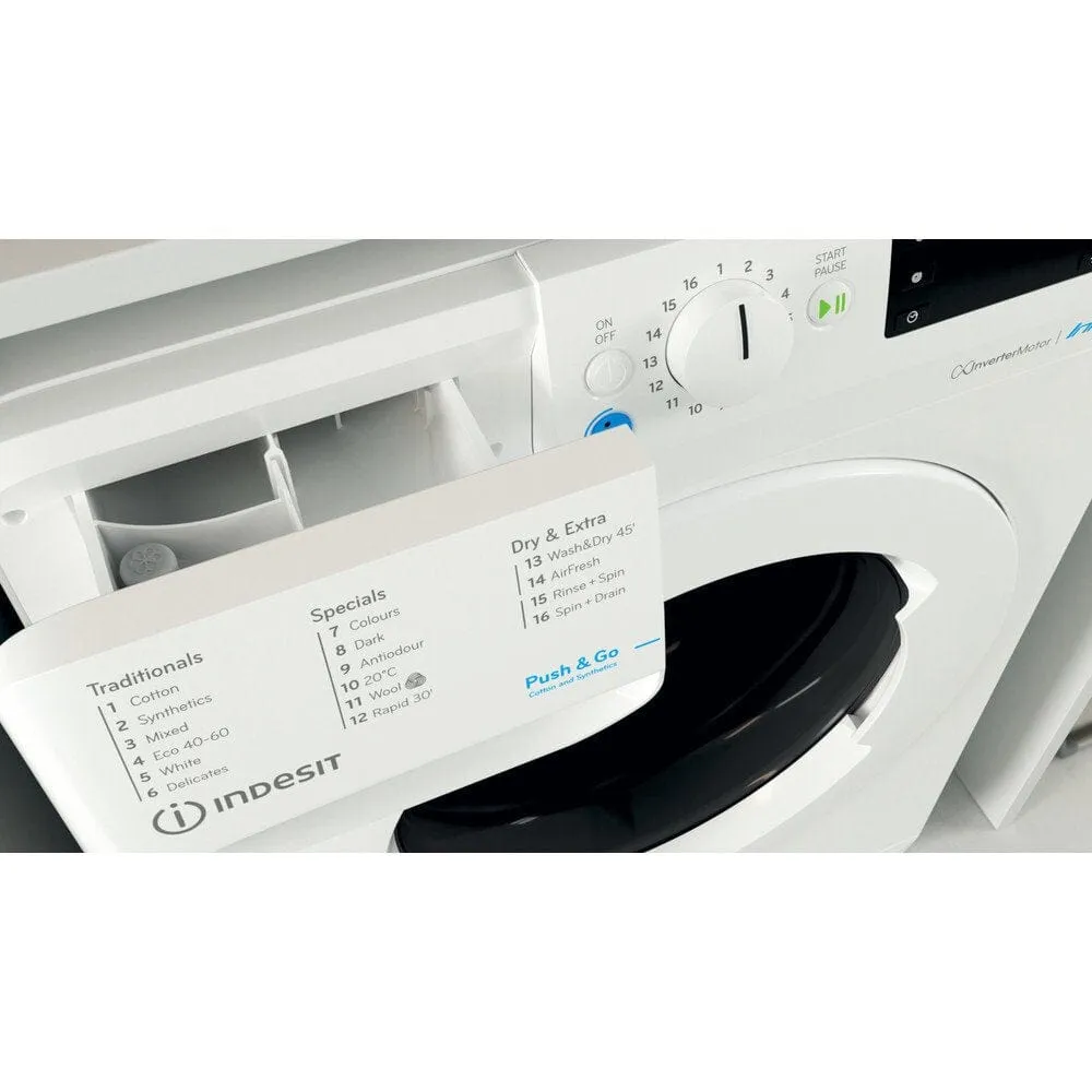 Indesit BDE96436XWUKN 9Kg / 6Kg Washer Dryer With 1400 Rpm - White