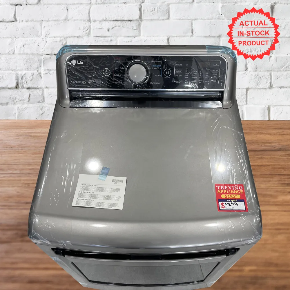 LG - 7.3 Cu. Ft. Smart Electric Dryer with Sensor Dry - Graphite Steel