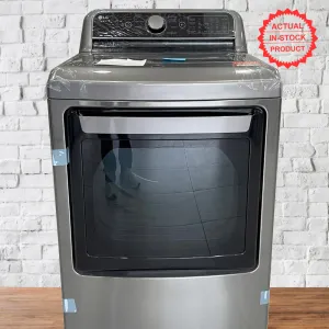 LG - 7.3 Cu. Ft. Smart Electric Dryer with Sensor Dry - Graphite Steel