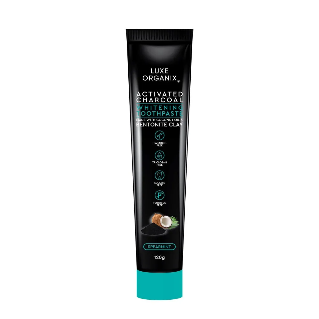 Luxe Organix Activated Charcoal Whitening Toothpaste Spearmint