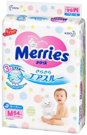 Merries Diapers Medium 64 Pcs