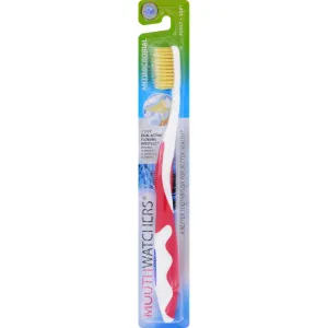 MOUTH WATCHERS - Adult Toothbrush, Red - 1 Count