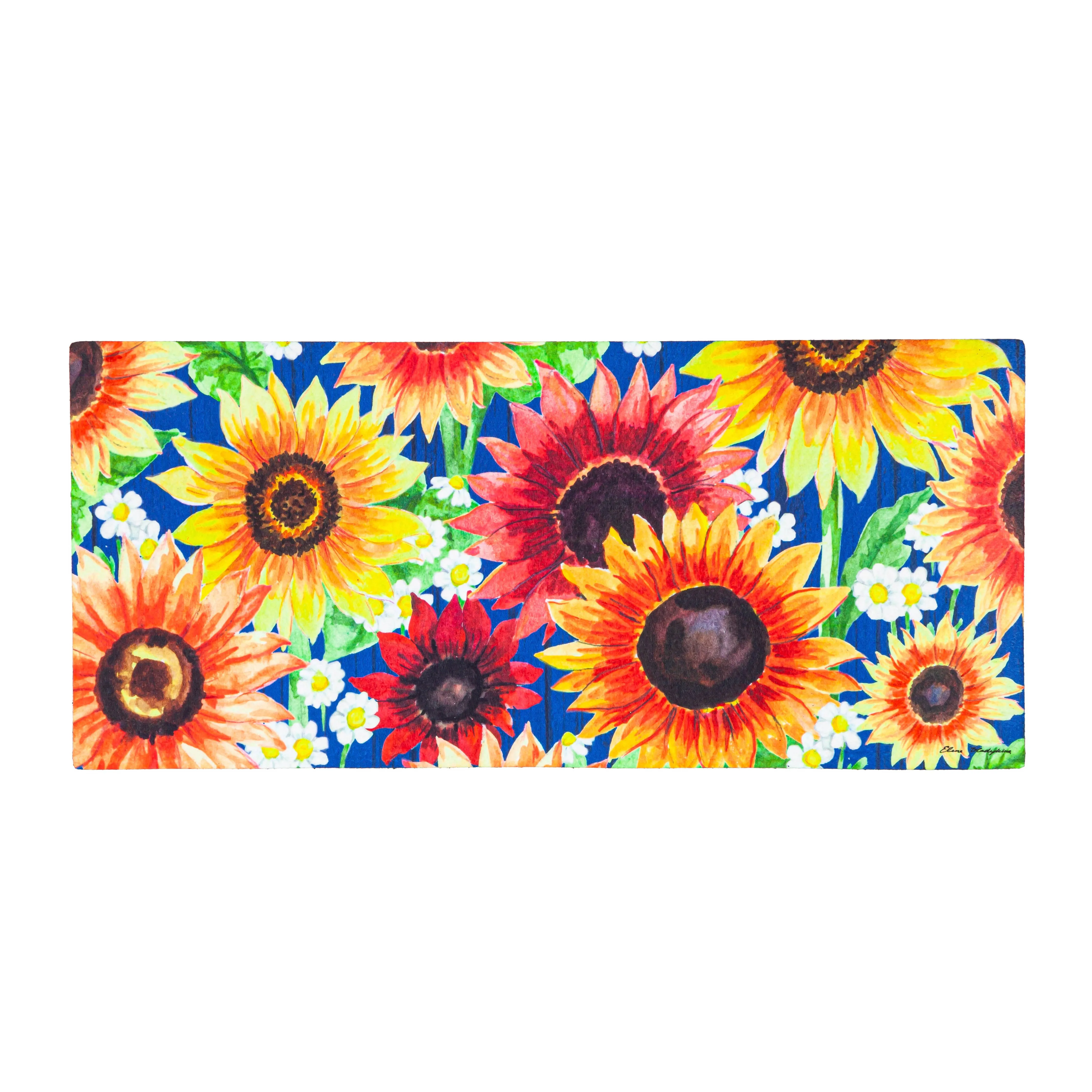 Multi-Color Fall Sunflowers Sassafras Switch Mat