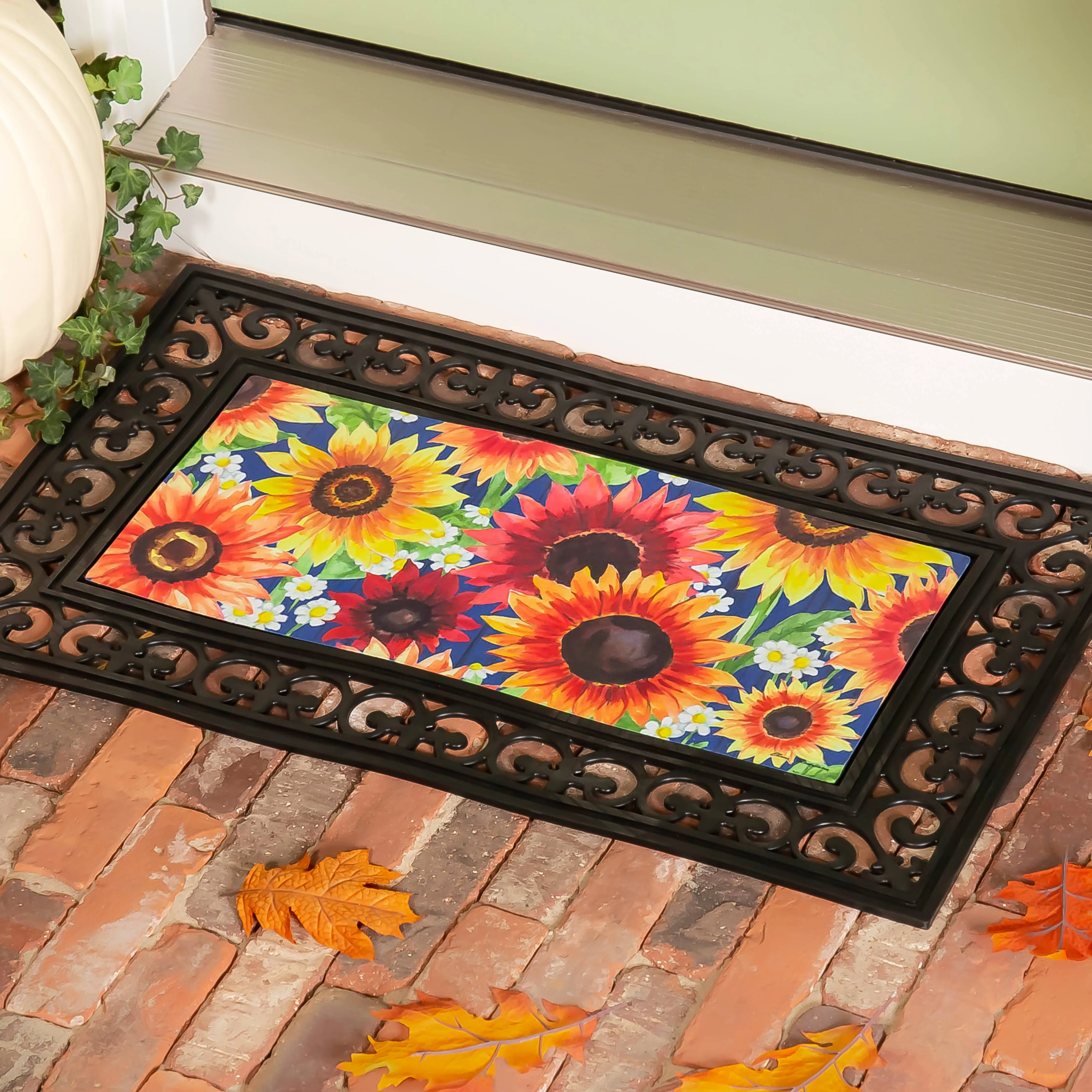 Multi-Color Fall Sunflowers Sassafras Switch Mat