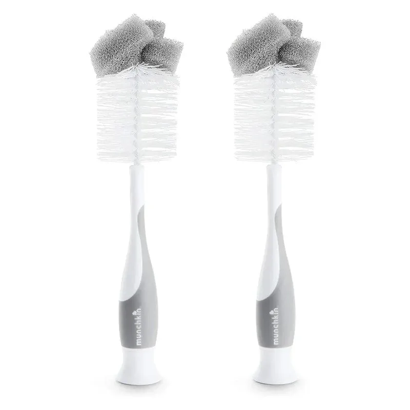 Munchkin - Sponge Bottle Brush - Pack Of 2 (Grey)